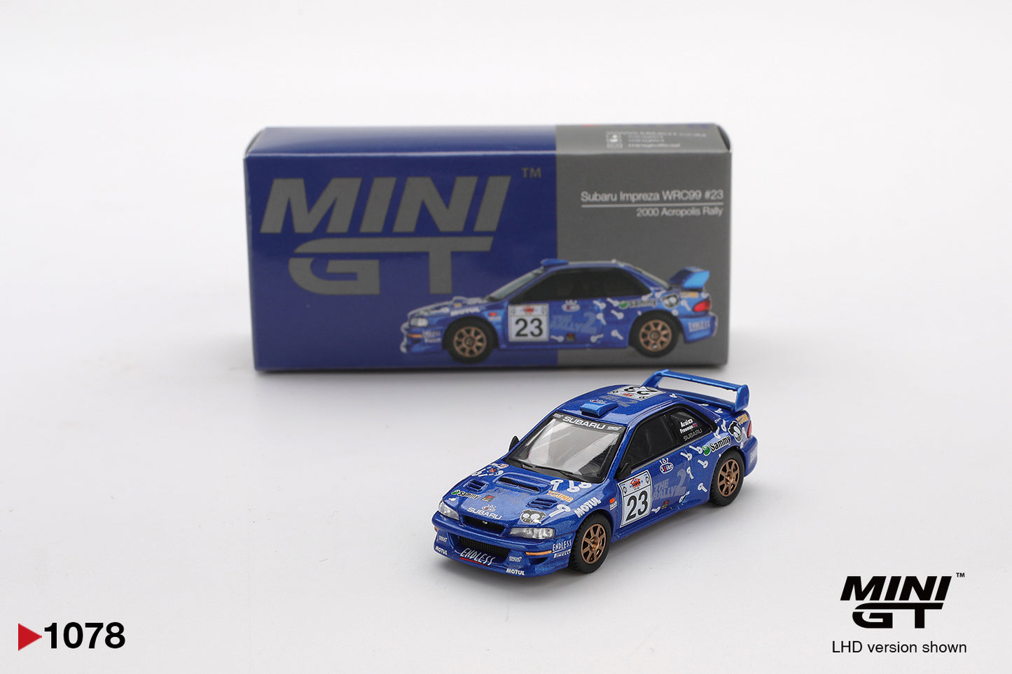 Mini GT 1:64 Subaru Impreza WRC99 #23 2000 Acropolis Rally (MGT01078-CH)