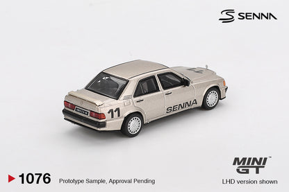 Mini GT 1:64 Mercedes-Benz 190 E 2.3-16 #11 Ayrton Senna 1984 Nürburgring Race of Champions with Figure (MGT01076-CH)