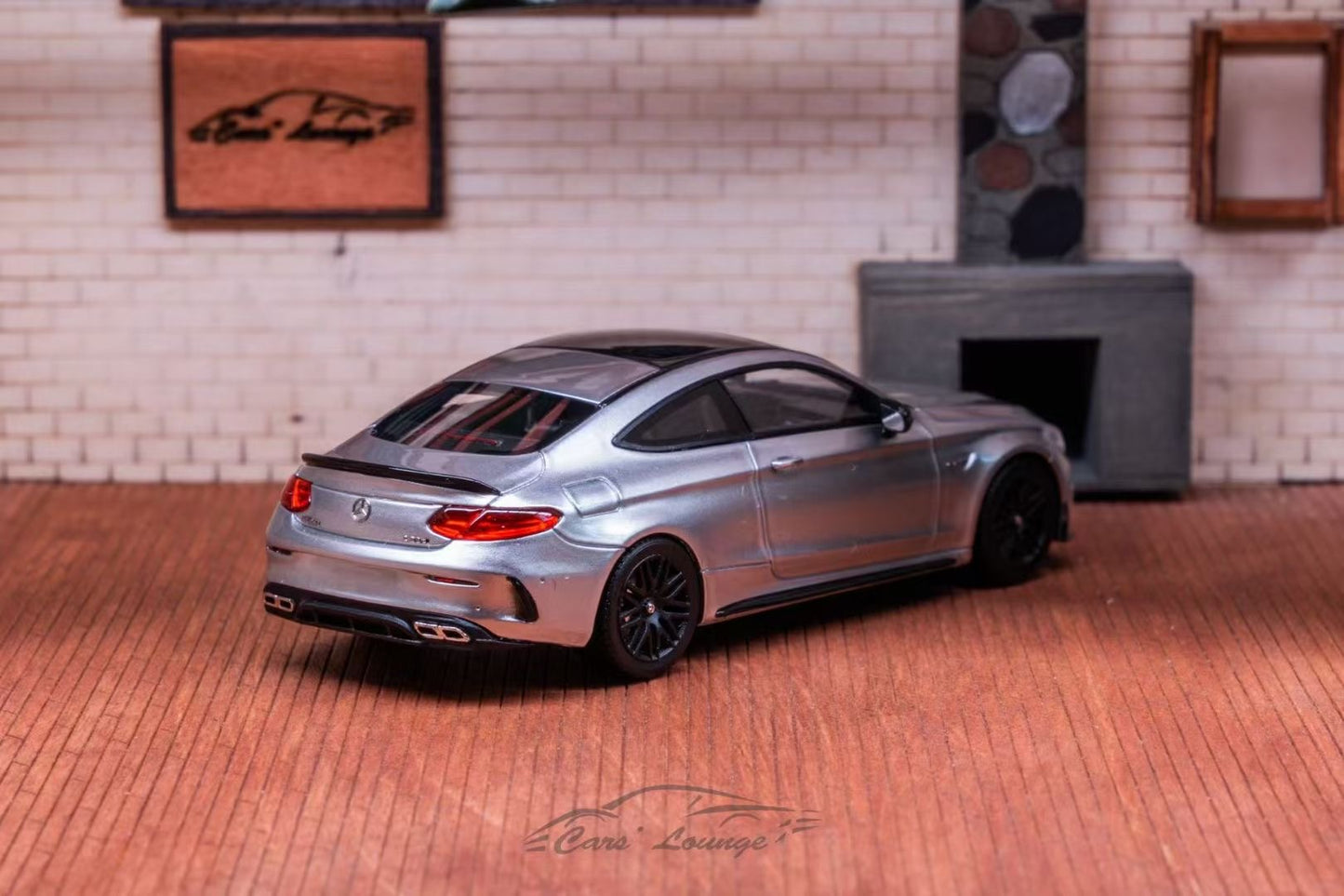 [Premium Resin Model] Car Lounge 1:64 Mercedes-Benz C63S Coupe C-Class W205 Iridium Silver Premium Box Packaging (Limited to 399 Pieces)