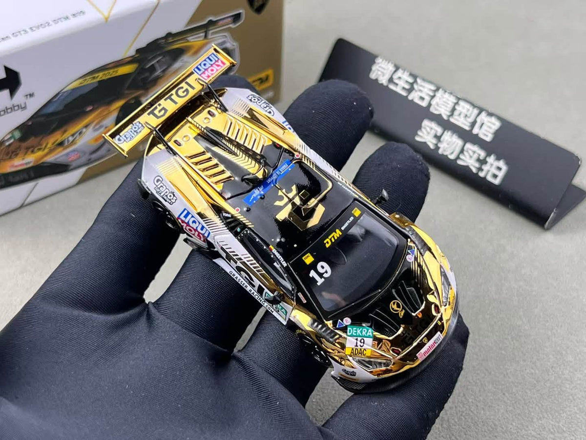 Trends Hobby 1:64 Lamborghini Huracan GT3 EVO2 GRT 2025 DTM #19 Openable Rear Hood Detailed Engine Lamborghini Official Licensed (241083E)