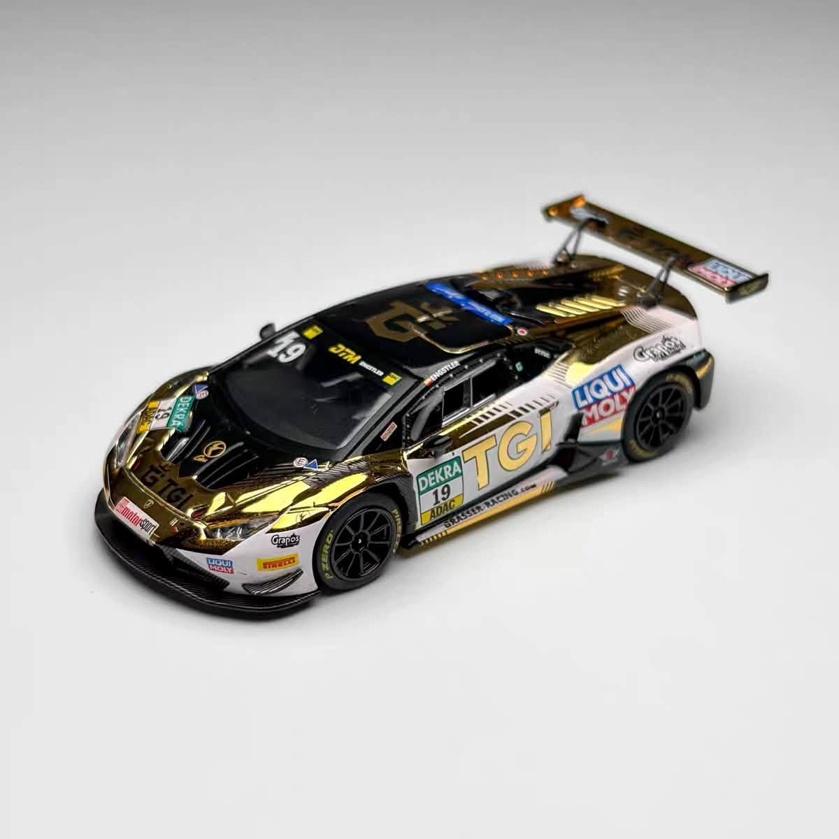 Trends Hobby 1:64 Lamborghini Huracan GT3 EVO2 GRT 2025 DTM #19 Openable Rear Hood Detailed Engine Lamborghini Official Licensed (241083E)