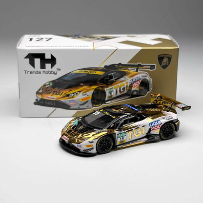 Trends Hobby 1:64 Lamborghini Huracan GT3 EVO2 GRT 2025 DTM #19 Openable Rear Hood Detailed Engine Lamborghini Official Licensed (241083E)