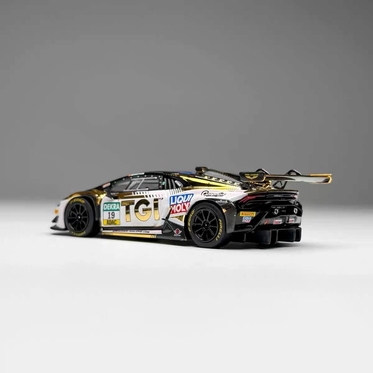 Trends Hobby 1:64 Lamborghini Huracan GT3 EVO2 GRT 2025 DTM #19 Openable Rear Hood Detailed Engine Lamborghini Official Licensed (241083E)