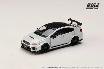 Hobby Japan 1/64 SUBARU WRX STI S208 Nurburgring NBR Challenge Package Crystal White Pearl (Comes with Engine Display Model)