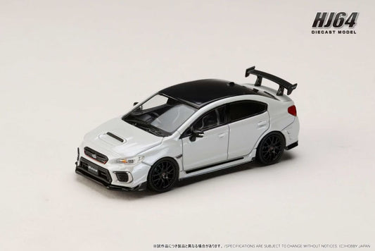 Hobby Japan 1/64 SUBARU WRX STI S208 Nurburgring NBR Challenge Package Crystal White Pearl (Comes with Engine Display Model)