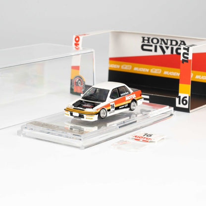BMC BM Creations 1:64 Honda CIVIC EF2 1991 White MOTUL (RHD)