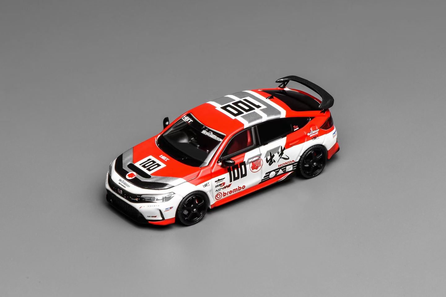Motorhelix 1:64 Honda Civic Type-R FL5 Idemitsu Motion 100 Openable Front Hood Detailed Engine - Honda Official Licensed