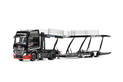 GCD 1:64 Mercedes Benz Actros Double Deck Trailer Truck Mercedes & ADVAN Dual Official Licensed