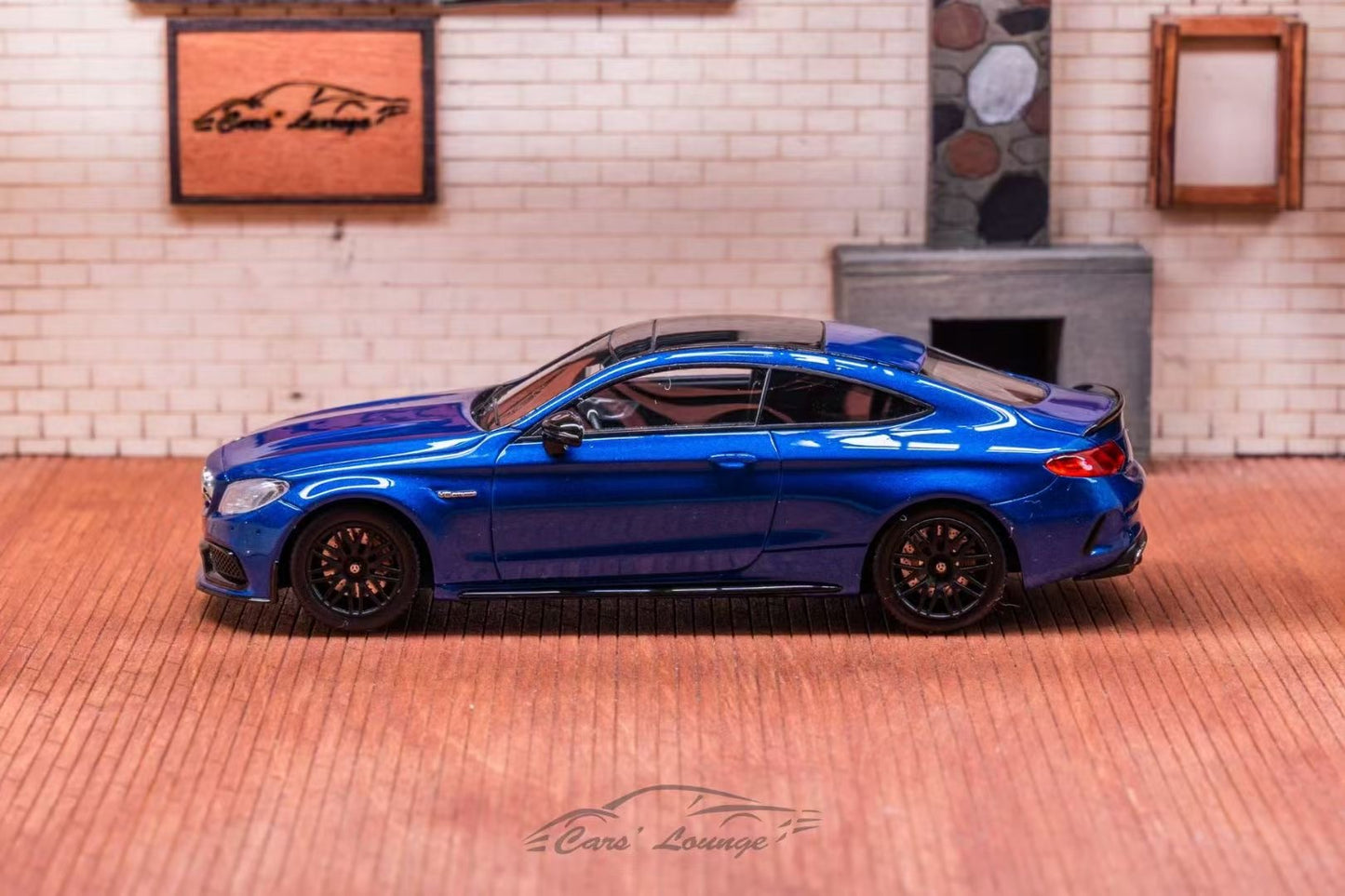 [Premium Resin Model] Car Lounge 1:64 Mercedes-Benz C63S Coupe C-Class W205 Brilliant Blue Premium Box Packaging (Limited to 399 Pieces)