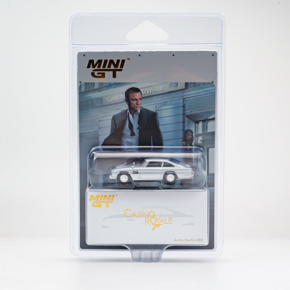 Mini GT 1:64 Aston Martin DB5 “Casino Royale” in Blister Packaging English Version (MGT00909-007E)