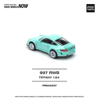 Pop Race 1:64 Porsche RWB 997 Tiffany Blue (PR640237)