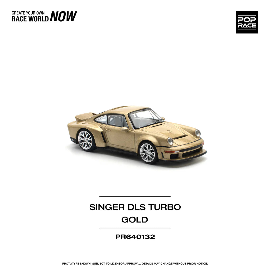 Pop Race 1:64 Porsche Singer DLS Turbo 964 Road Gold (PR640132)