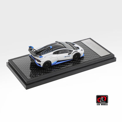 LCD Model 1:64 Lamborghini Huracan STO White Openable Engine Hood with Detailed Engine Lamborghini Official Licensed