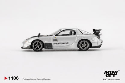 Mini GT 1:64 Mazda RX-7 RE-Amemiya Silver Metallic (MGT01106-CH)