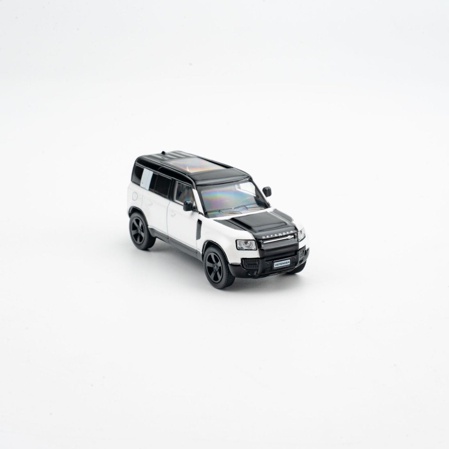 GCD X Enchery 1:64 Land Rover Defender 110 Black White Panda LHD