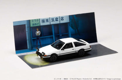 Hobby Japan x JDM64 1:64 Toyota SPRINTER TRUENO (AE86) / INITIAL D Takumi Fujiwara vs Takeshi Nakazato (with 2 Collector Cards)