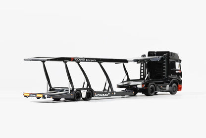 GCD 1:64 Mercedes Benz Actros Double Deck Trailer Truck Mercedes & ADVAN Dual Official Licensed