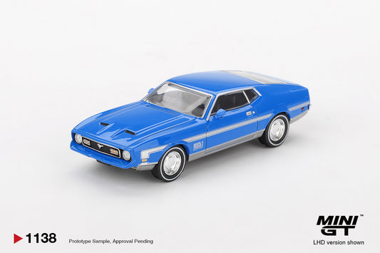 Mini GT 1:64 Ford Mustang Mach 1 Grabber Blue (MGT01138-CH)