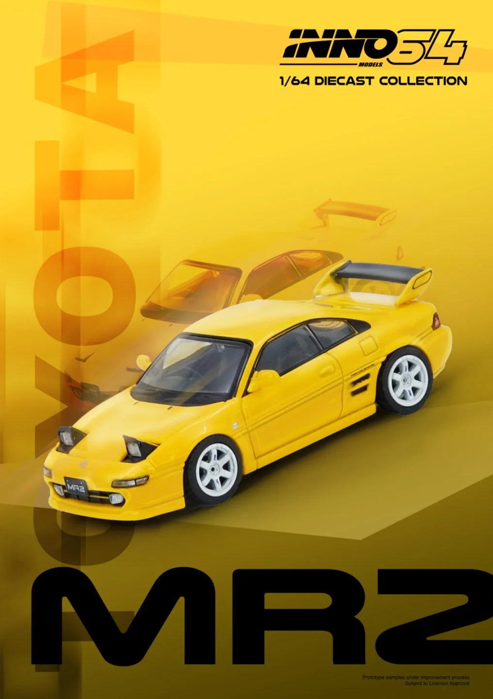 INNO64 1:64 Toyota MR2 SW20 Yellow Functional Head Light (IN64-MR2-YL)