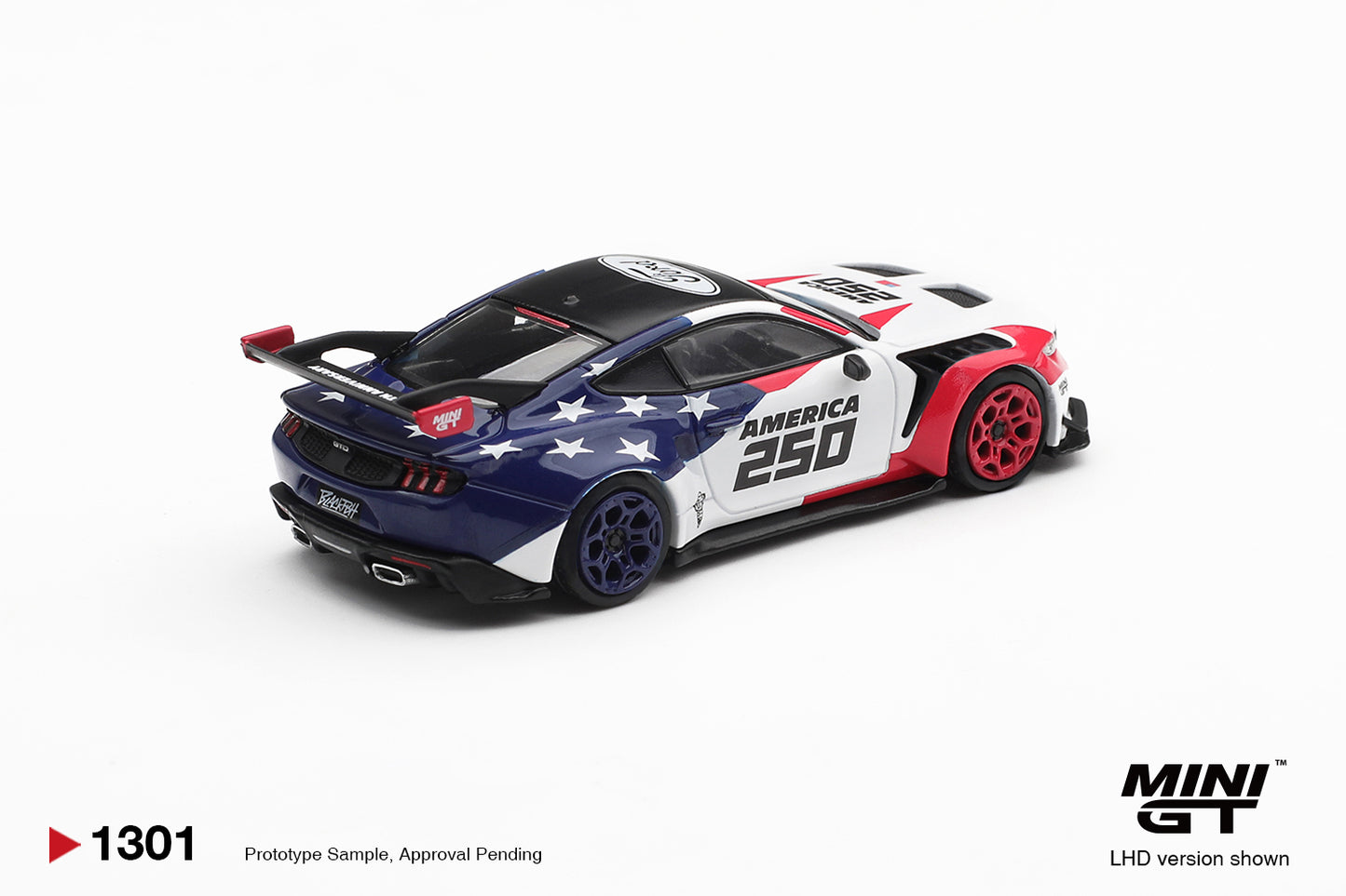 Mini GT 1:64 Ford Mustang GTD America 250 USA Exclusive (MGT01301-BLCH)