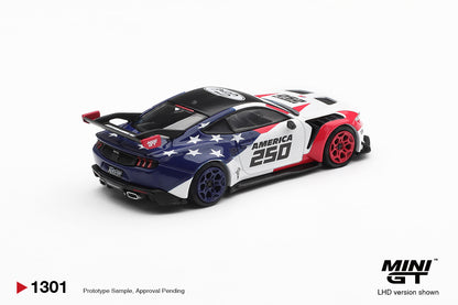 Mini GT 1:64 Ford Mustang GTD America 250 USA Exclusive (MGT01301-BLCH)
