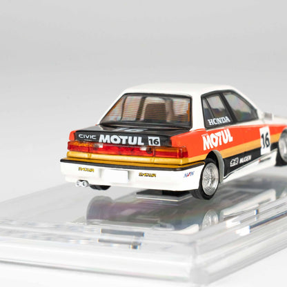 BMC BM Creations 1:64 Honda CIVIC EF2 1991 White MOTUL (RHD)