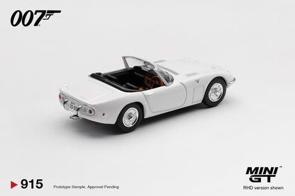 Mini GT 1:64 Toyota 2000GT Roadster “You Only Live Twice” in Blaster Packaging Japanese Version (MGT00915-007J)
