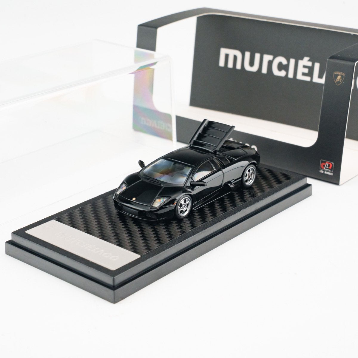 LCD 1:64 Lamborghini Murcielago Black Openable Engine Hood with Detailed Engine Lamborghini Official Licensed