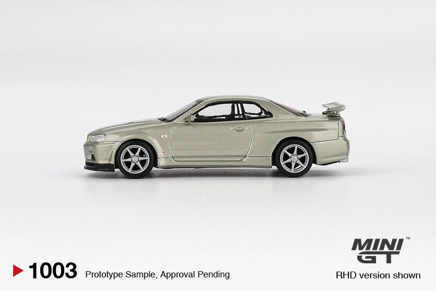 Mini GT 1:64 Nissan Skyline GT-R (R34) V-Spec II Nür Millenium Jade (MGT01003-CH)