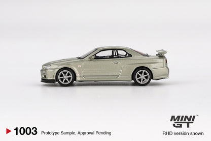 Mini GT 1:64 Nissan Skyline GT-R (R34) V-Spec II Nür Millenium Jade (MGT01003-CH)