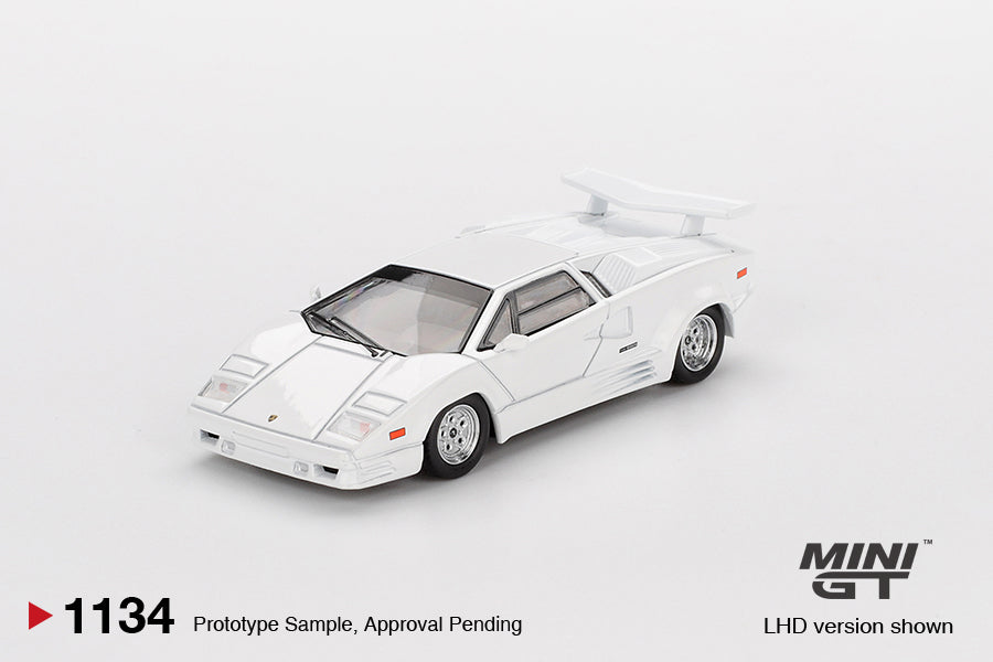 Mini GT 1:64 Lamborghini Countach 25th Anniversary White (MGT01134-CH)