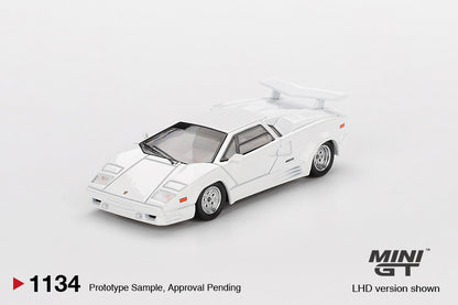 Mini GT 1:64 Lamborghini Countach 25th Anniversary White (MGT01134-CH)