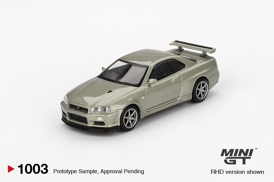 Mini GT 1:64 Nissan Skyline GT-R (R34) V-Spec II Nür Millenium Jade (MGT01003-CH)