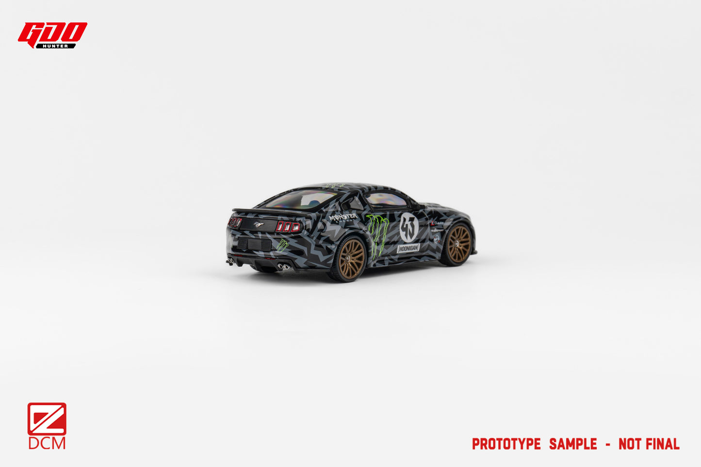 GDO X DCM 1:64 Ford Mustang GT MK5 2014 Monster Energy Ken Block Hoonigan #43 Edition