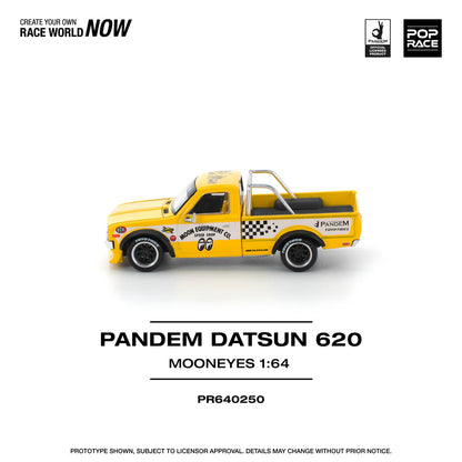 Pop Race 1/64 PANDEM Datsun 620 Pick Up Truck Mooneyes Openable Front Hood Detailed Engine (PR640250)
