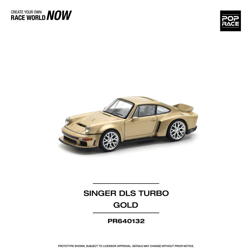 Pop Race 1:64 Porsche Singer DLS Turbo 964 Road Gold (PR640132)