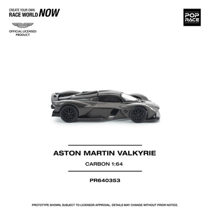 Pop Race 1:64 Aston Martin Valkyrie Carbon Opening Rear Hood Detailed Engine (PR640353)