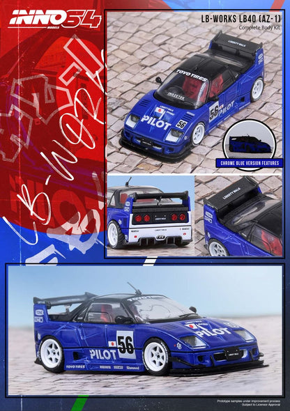 INNO64 1:64 MAZDA AZ-1 LIBERTY WALK LB40 PILOT in Premium Box Packaging (IN64-LBWK-AZ1-01)
