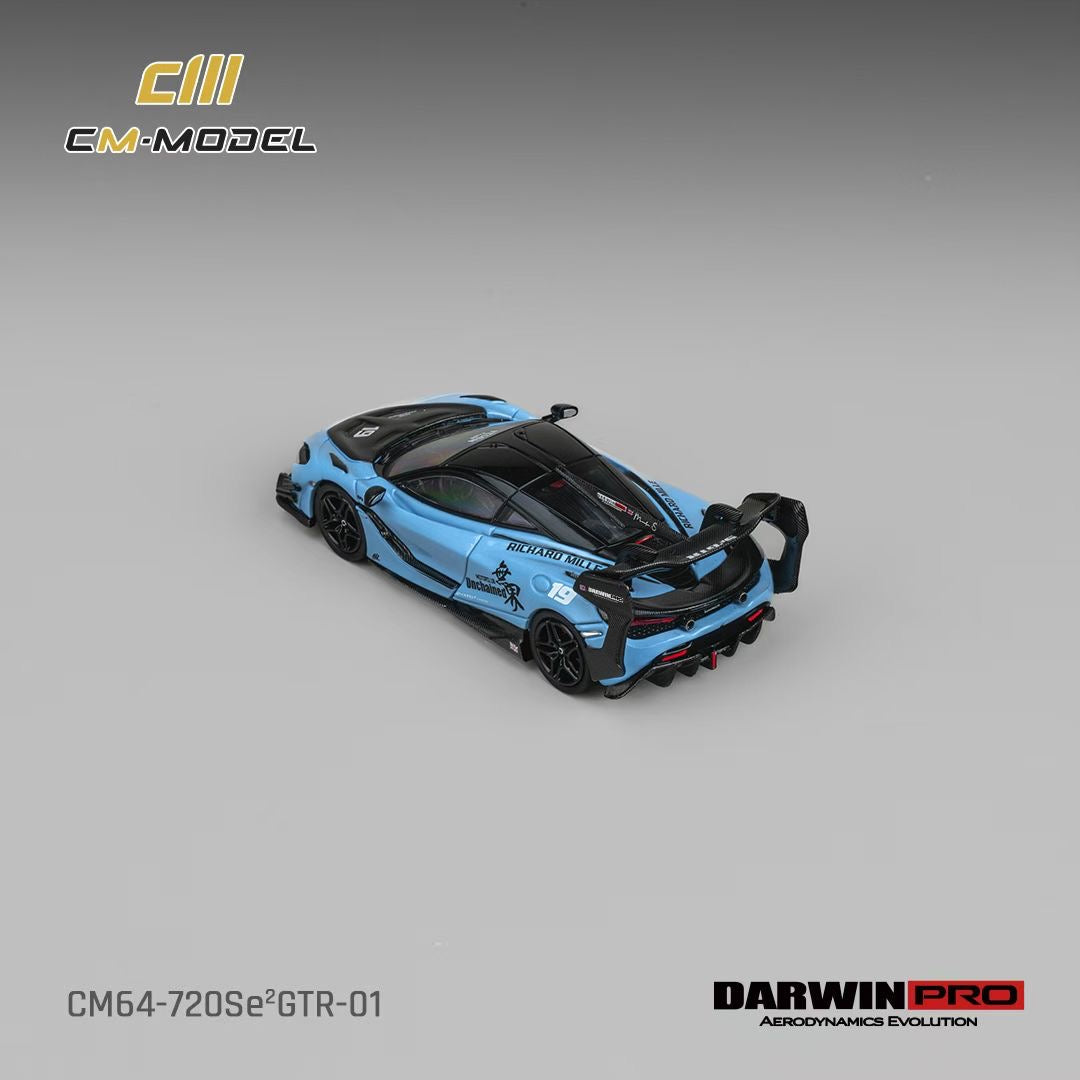 CM Model 1:64 McLaren DARWIN PRO 720Se² GTR Unchained Blue - McLaren Official Licensed