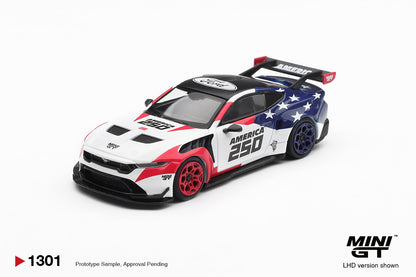 Mini GT 1:64 Ford Mustang GTD America 250 USA Exclusive (MGT01301-BLCH)