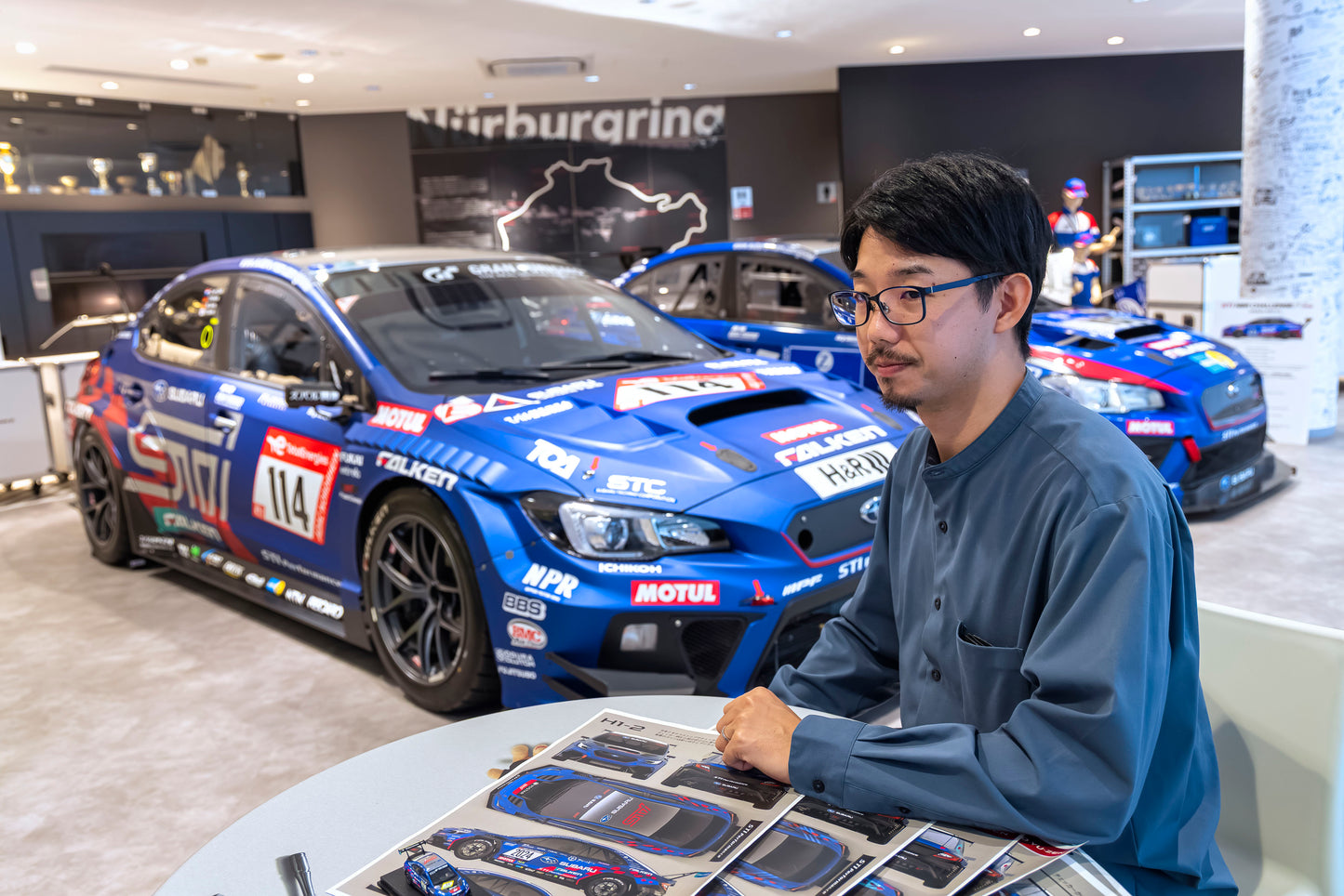 Kyosho 1:64 Subaru WRX STI NBR 2023 Test Car with LED (MOTN LED Base Compatible and Required to Light On)