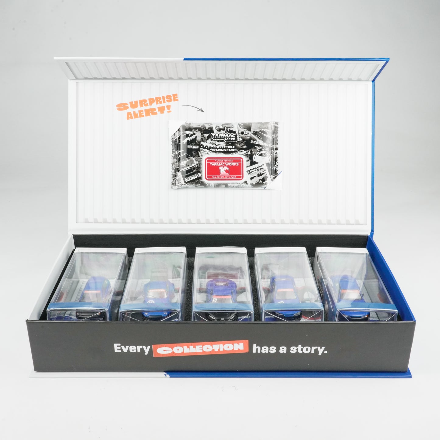 Tarmac Works 1:64 10th Anniversary Box Set - 5 Model Cars + Tarmac Cards