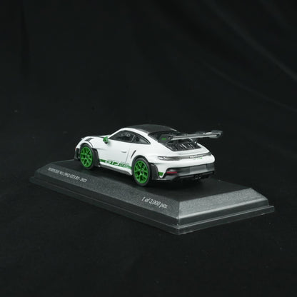 MINICHAMPS 1:64 PORSCHE 911 (992) GT3 RS 2023 WHITE W WEISSACH PACKAGE - TRIBUTE TO AMERICA  - EXCLUSIVE FOR CLDC