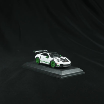 MINICHAMPS 1:64 PORSCHE 911 (992) GT3 RS 2023 WHITE W WEISSACH PACKAGE - TRIBUTE TO AMERICA  - EXCLUSIVE FOR CLDC