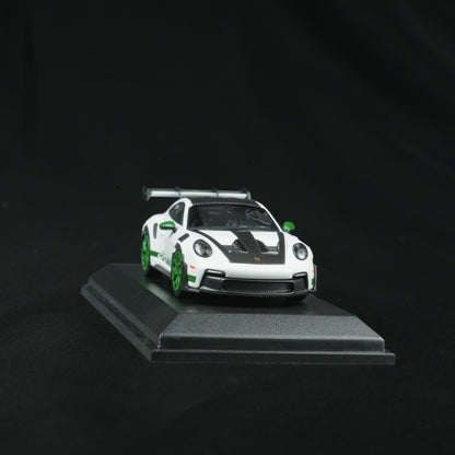 MINICHAMPS 1:64 PORSCHE 911 (992) GT3 RS 2023 WHITE W WEISSACH PACKAGE - TRIBUTE TO AMERICA  - EXCLUSIVE FOR CLDC