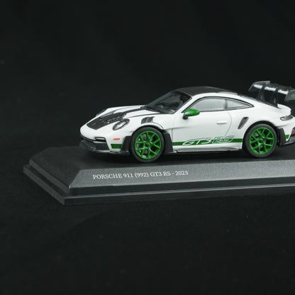 MINICHAMPS 1:64 PORSCHE 911 (992) GT3 RS 2023 WHITE W WEISSACH PACKAGE - TRIBUTE TO AMERICA  - EXCLUSIVE FOR CLDC