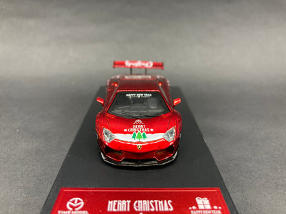 Time Micro 1/64 Lamborghini Aventador LP 700 Christmas Edition Red