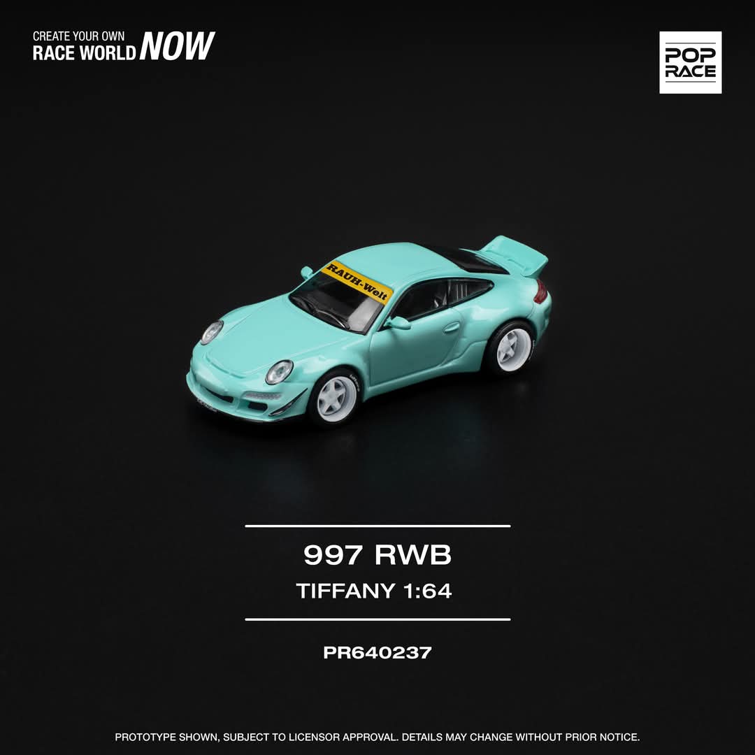 Pop Race 1:64 Porsche RWB 997 Tiffany Blue (PR640237)