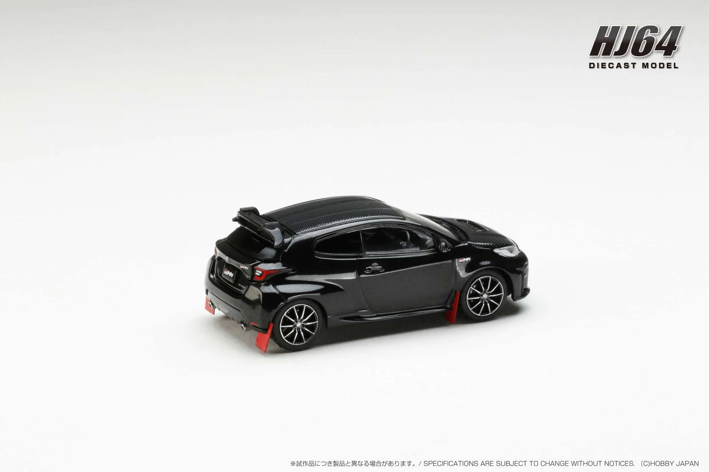 Hobby Japan 1:64 Toyota GRMN YARIS RALLY PACKAGE with GR Parts PRECIOUS BLACK PEARL