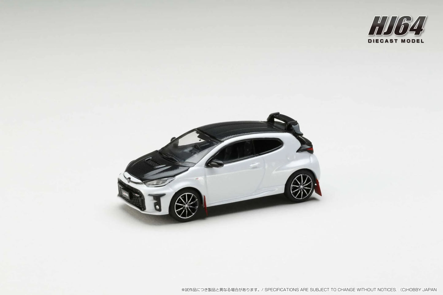 Hobby Japan 1:64 Toyota GRMN YARIS RALLY PACKAGE with GR Parts PLATINUM WHITE PEARL MICA